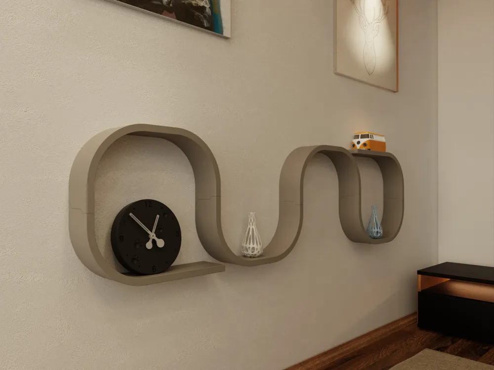 Kệ Treo Tường 3DLUXI chất liệu nhựa PLA an toàn, Linh Hoạt, Hiện Đại & Đầy Tính Thẩm Mỹ