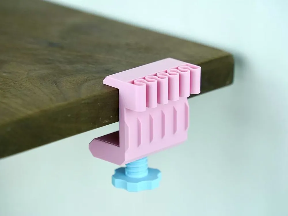 Giá Kẹp Dây Cáp Sạc Gắn Bên Bàn Nhà 3DLUXI Chất Liệu Nhựa PLA An Toàn, Gọn Gàng & Sang Trọng